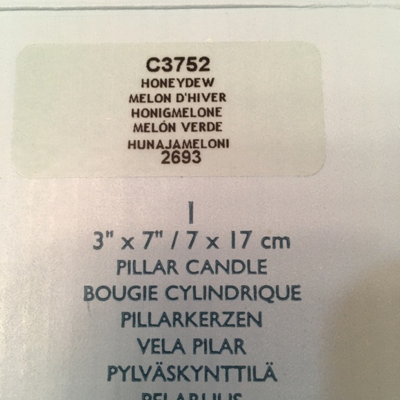 PartyLite Pillar Candle Honeydew 3” x 7” - Picture 3 of 10